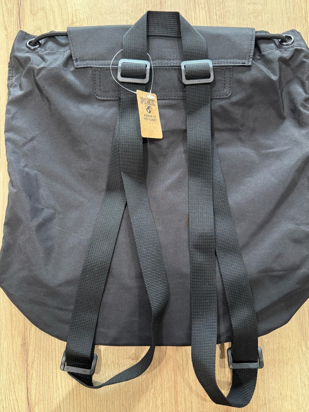 PINK Victoria's Secret Black Backpack with Strap Details - Picture 9 of 11